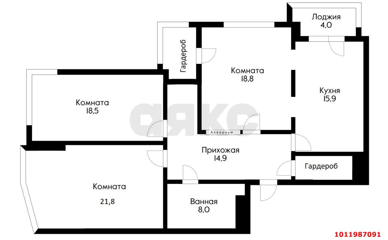 Фото №17: 3-комнатная квартира 110 м² - Краснодар, жилой комплекс Достоевский, ул. Достоевского, 84/1