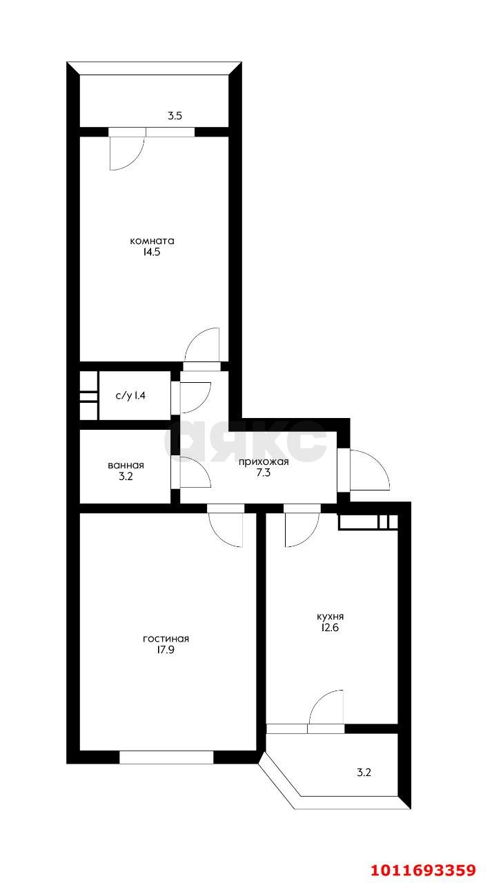 Фото №11: 2-комнатная квартира 56 м² - Краснодар, Губернский, ул. им. Героя Яцкова И.В., 9к3