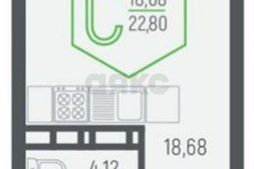 Фото №3: Студия 22 м² - Краснодар, мкр. Черёмушки, ул. Обрывная, 22/1