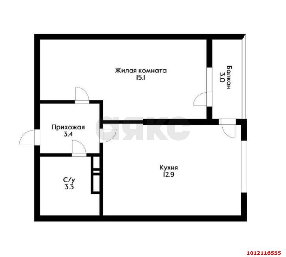 Фото №7: 1-комнатная квартира 37 м² - Краснодар, жилой комплекс Самолёт-5, ул. Ивана Беличенко, 97