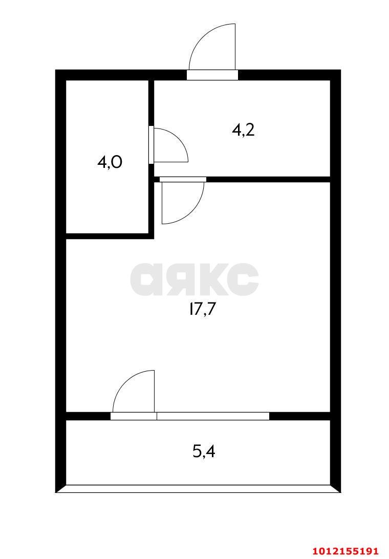 Фото №14: Студия 31 м² - Южный, ул. Северная, 52