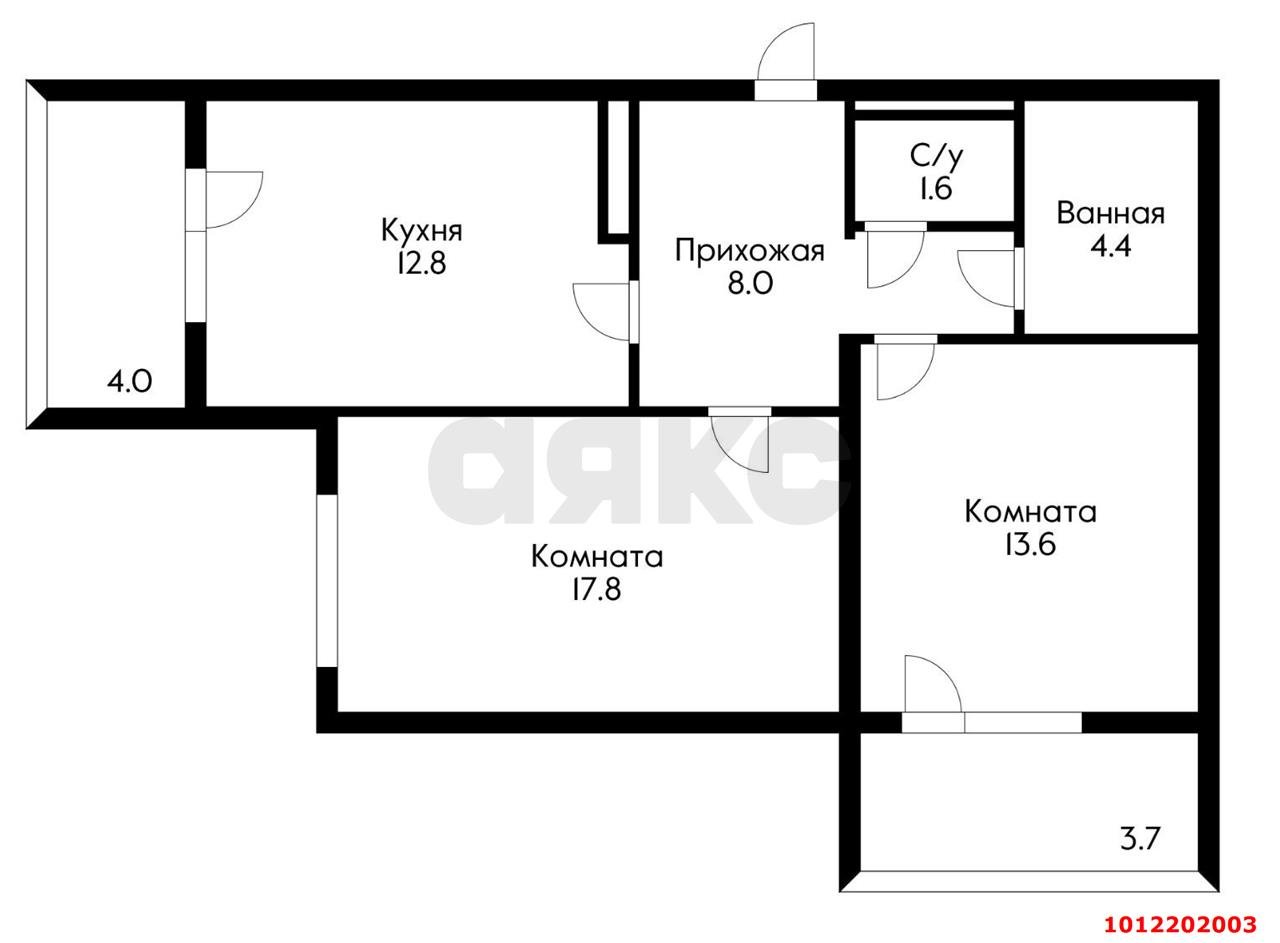 Фото №7: 2-комнатная квартира 63 м² - Краснодар, жилой комплекс Бауинвест, ул. Героев-Разведчиков, 11/5