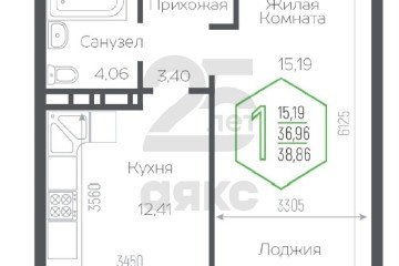 Фото №3: 1-комнатная квартира 35 м² - Краснодар, мкр. Черёмушки, ул. Обрывная, 132/1к3