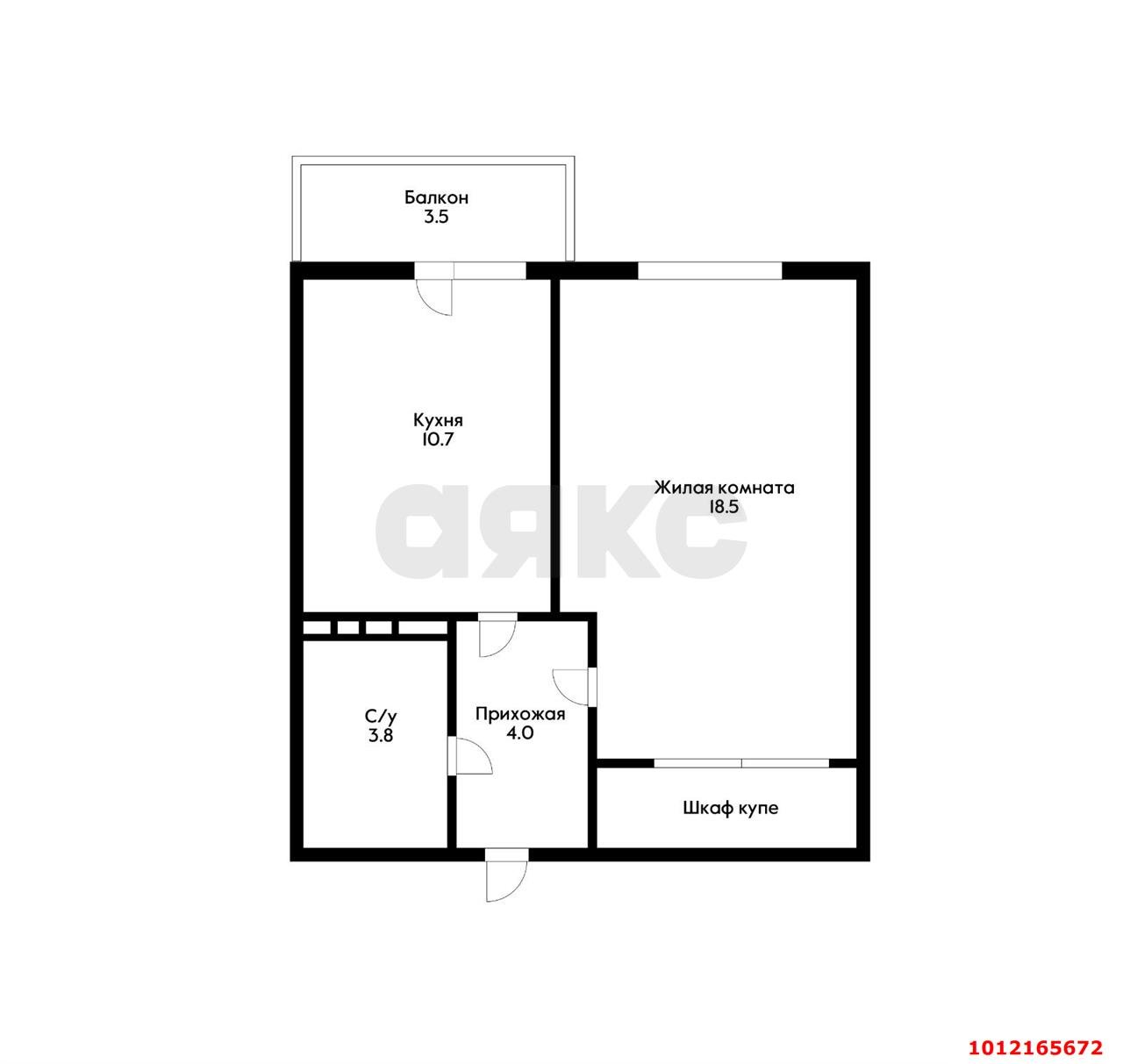 Фото №7: 1-комнатная квартира 40 м² - Краснодар, Гидростроителей, ул. Гидростроителей, 59/2