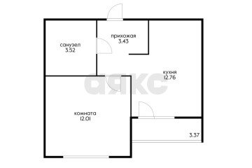 Фото №2: 1-комнатная квартира 35 м² - Краснодар, мкр. жилой комплекс Облака, ул. имени Генерала Корнилова, 9А