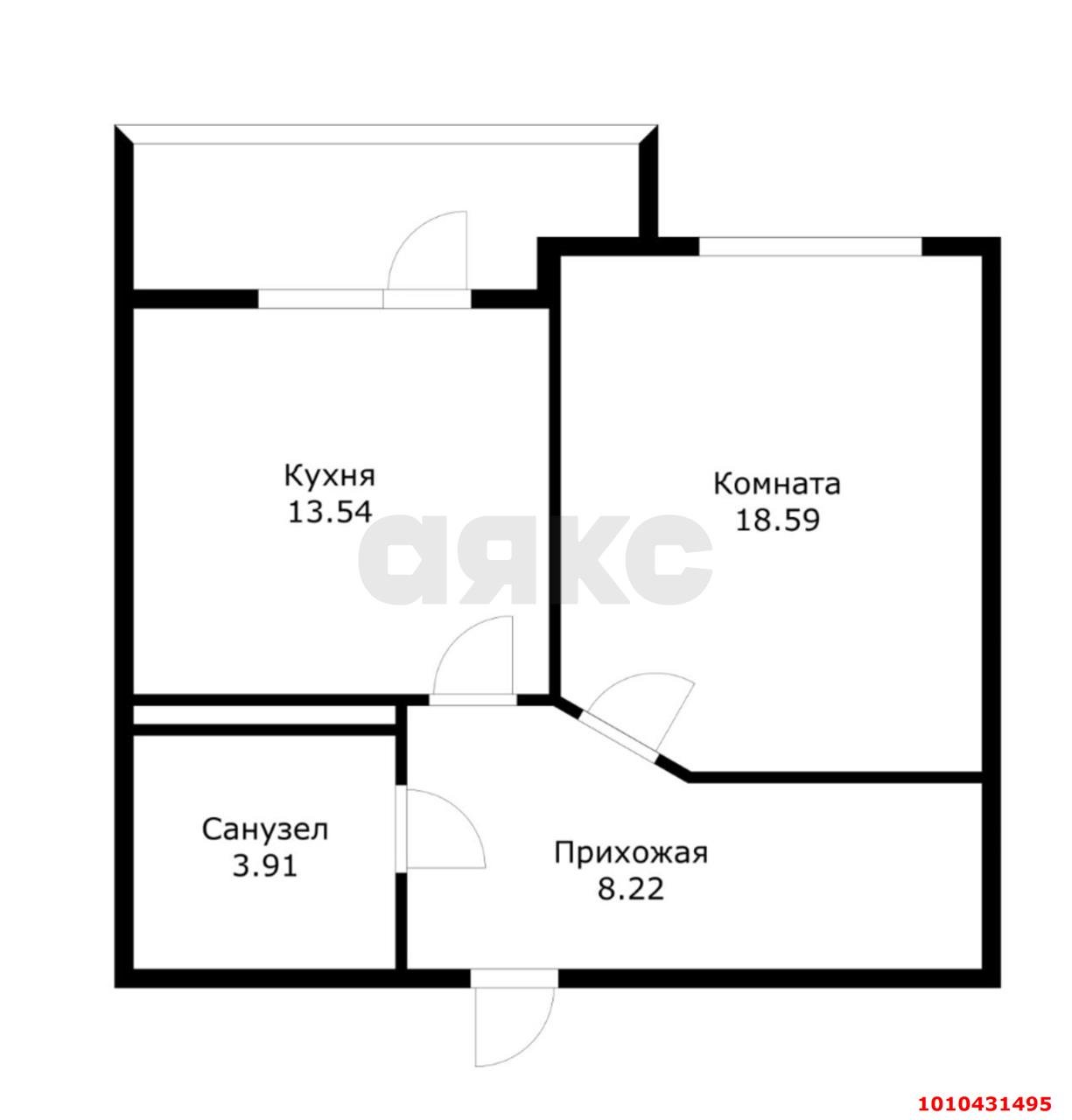 Фото №10: 1-комнатная квартира 44 м² - Краснодар, жилой комплекс Дуэт, ул. Душистая, 79к1