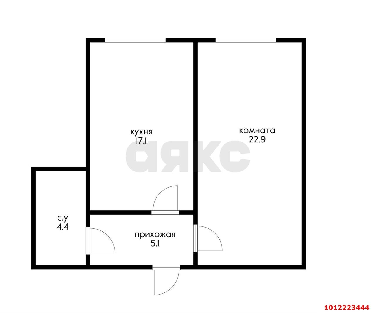 Фото №6: 1-комнатная квартира 49 м² - Новая Адыгея, жилой комплекс Мега-Победа 2, ул. Песочная, 1к1