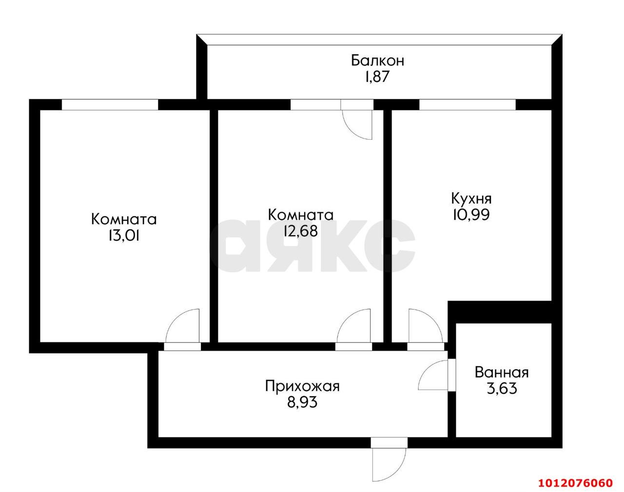 Фото №6: 2-комнатная квартира 55 м² - Краснодар, жилой комплекс Краски, ул. Краеведа Соловьёва, 6к7