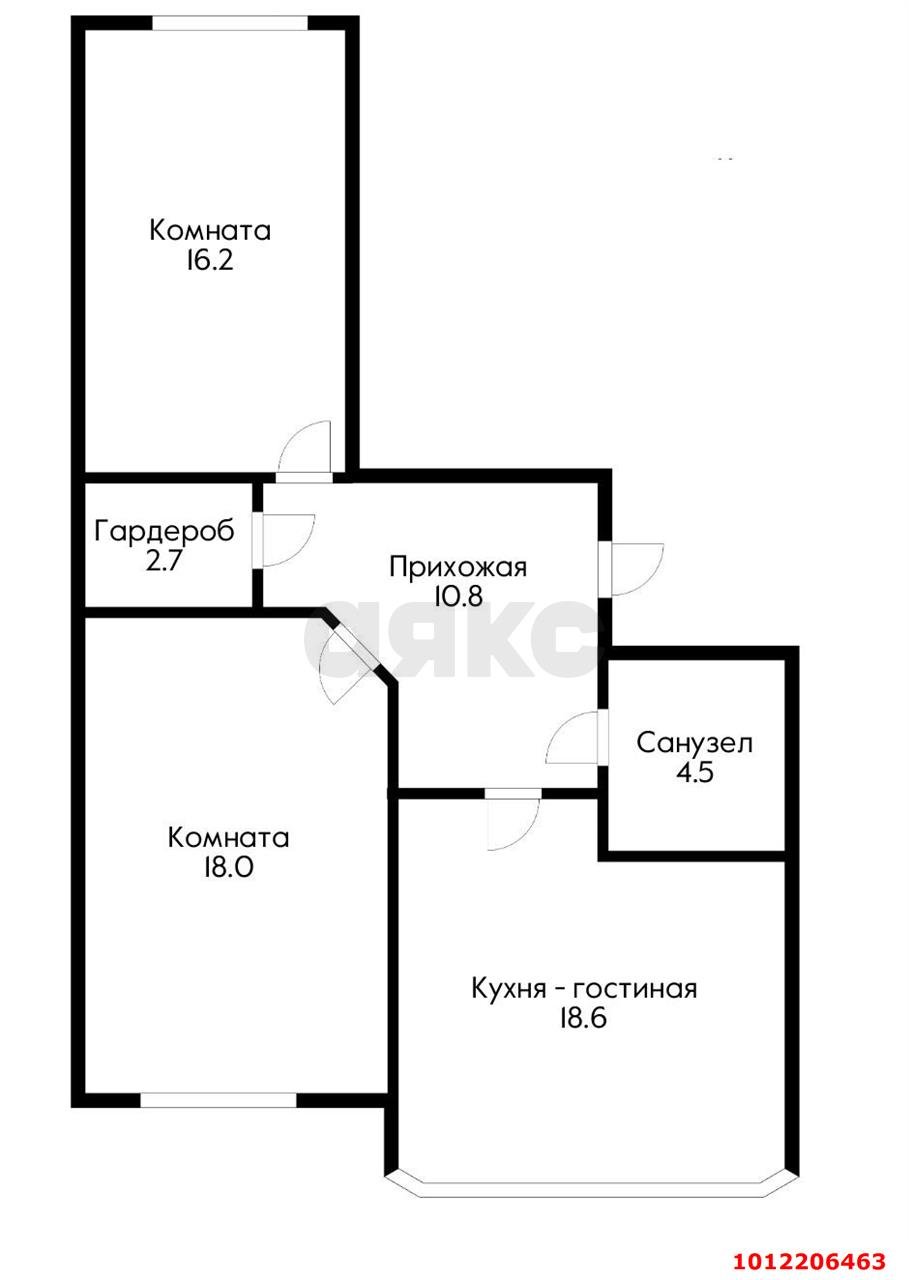 Фото №12: 2-комнатная квартира 70 м² - Яблоновский, ул. Космическая, 88к2