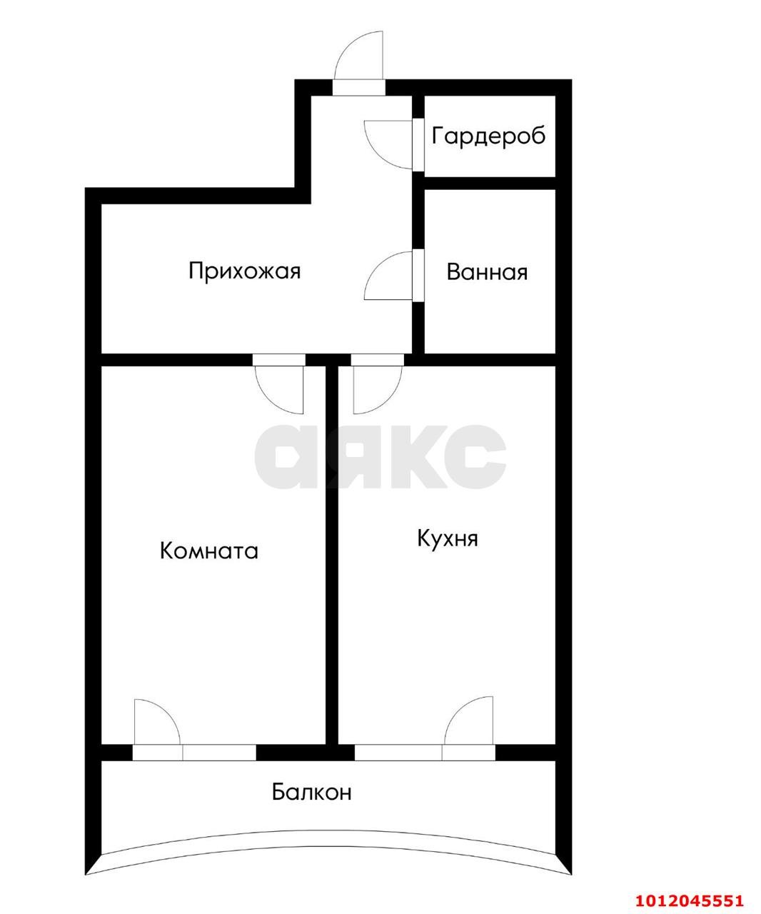 Фото №4: 1-комнатная квартира 45 м² - Краснодар, Черёмушки, ул. Вишняковой, 1/23к2