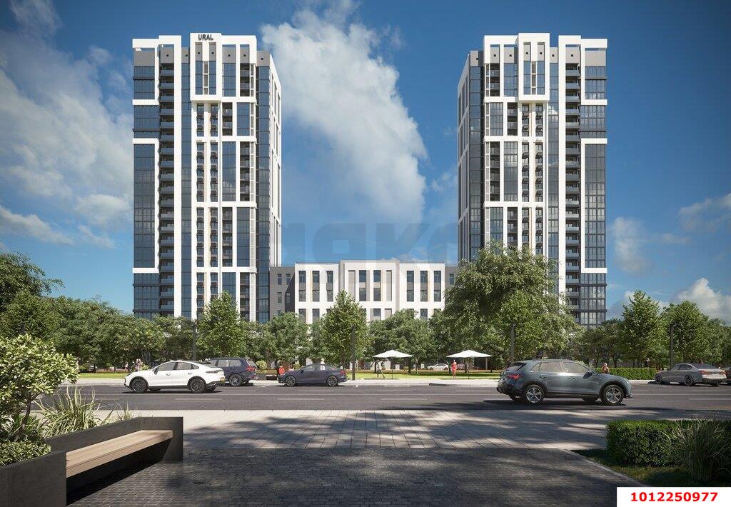 Фото №1: 1-комнатная квартира 35&nbsp;м², 7/25&nbsp;эт. - Краснодар, Карасунский внутригородской округ, Камвольно-суконный Комбинат, мкр. ЖК Урал, ул. Уральская, 87/7