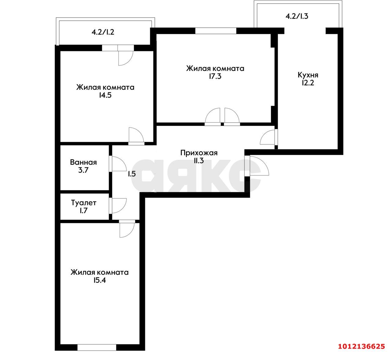 Фото №11: 3-комнатная квартира 89 м² - Краснодар, жилой комплекс Лиговский, ул. Героя Хабибуллина, 6