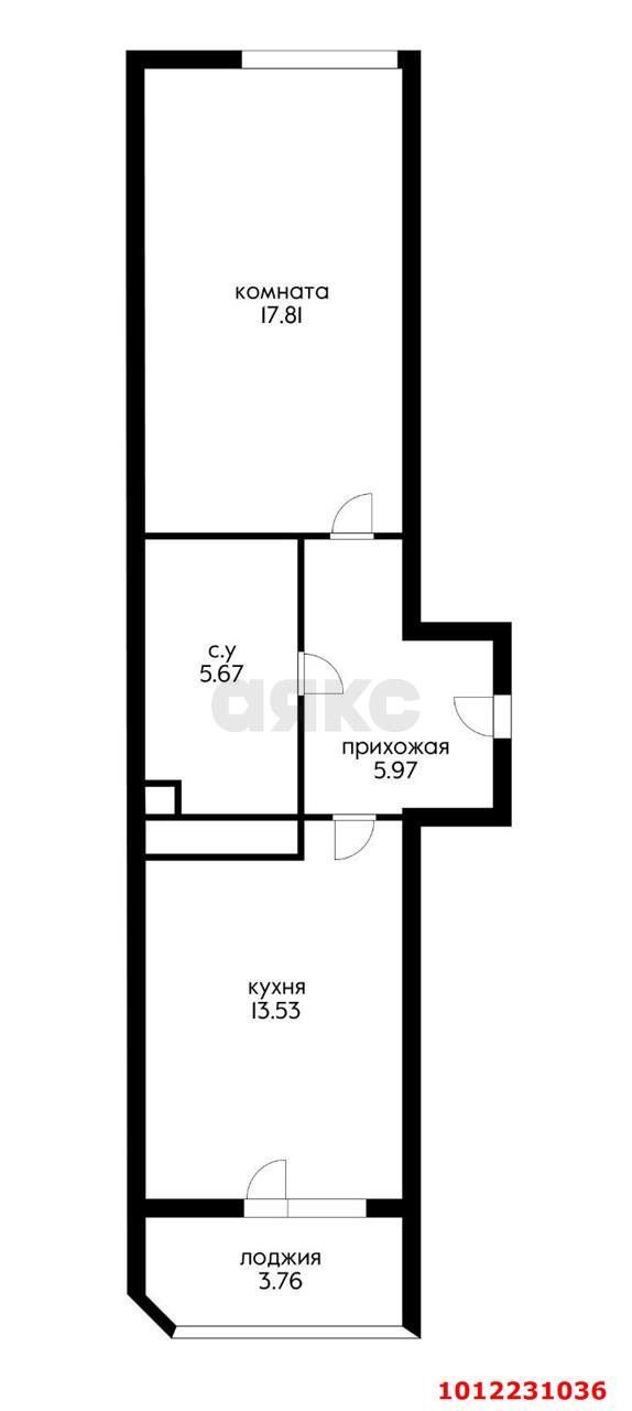 Фото №6: 1-комнатная квартира 44 м² - Краснодар, жилой комплекс Лучший, ул. Ростовское шоссе, 30/7