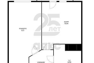 Фото №5: 1-комнатная квартира 28 м² - Краснодар, п. коттеджный  Близкий, ул. Красных Партизан, 1/В