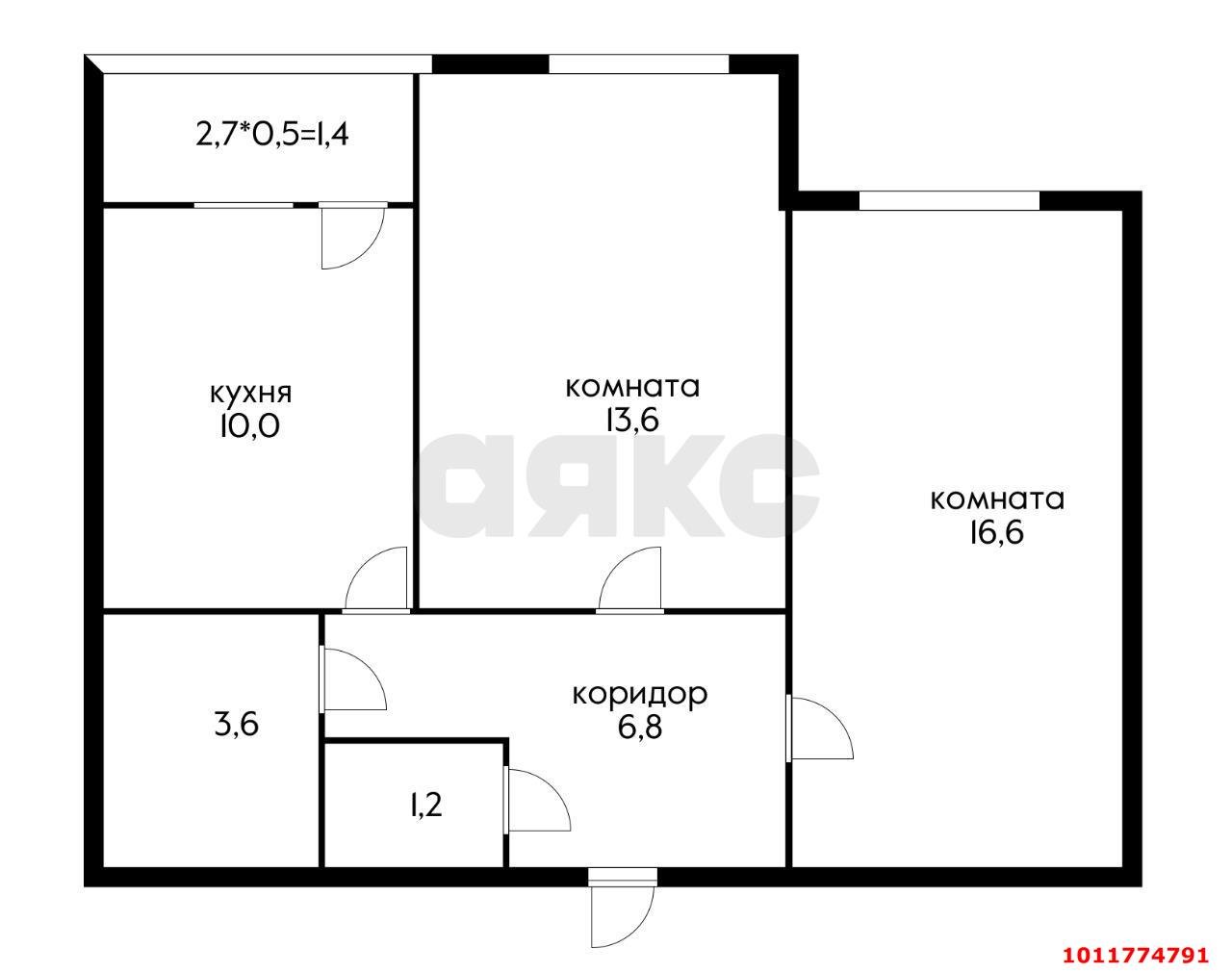 Фото №18: 2-комнатная квартира 53 м² - Краснодар, жилой комплекс Новелла, ул. Питерская, 40к4