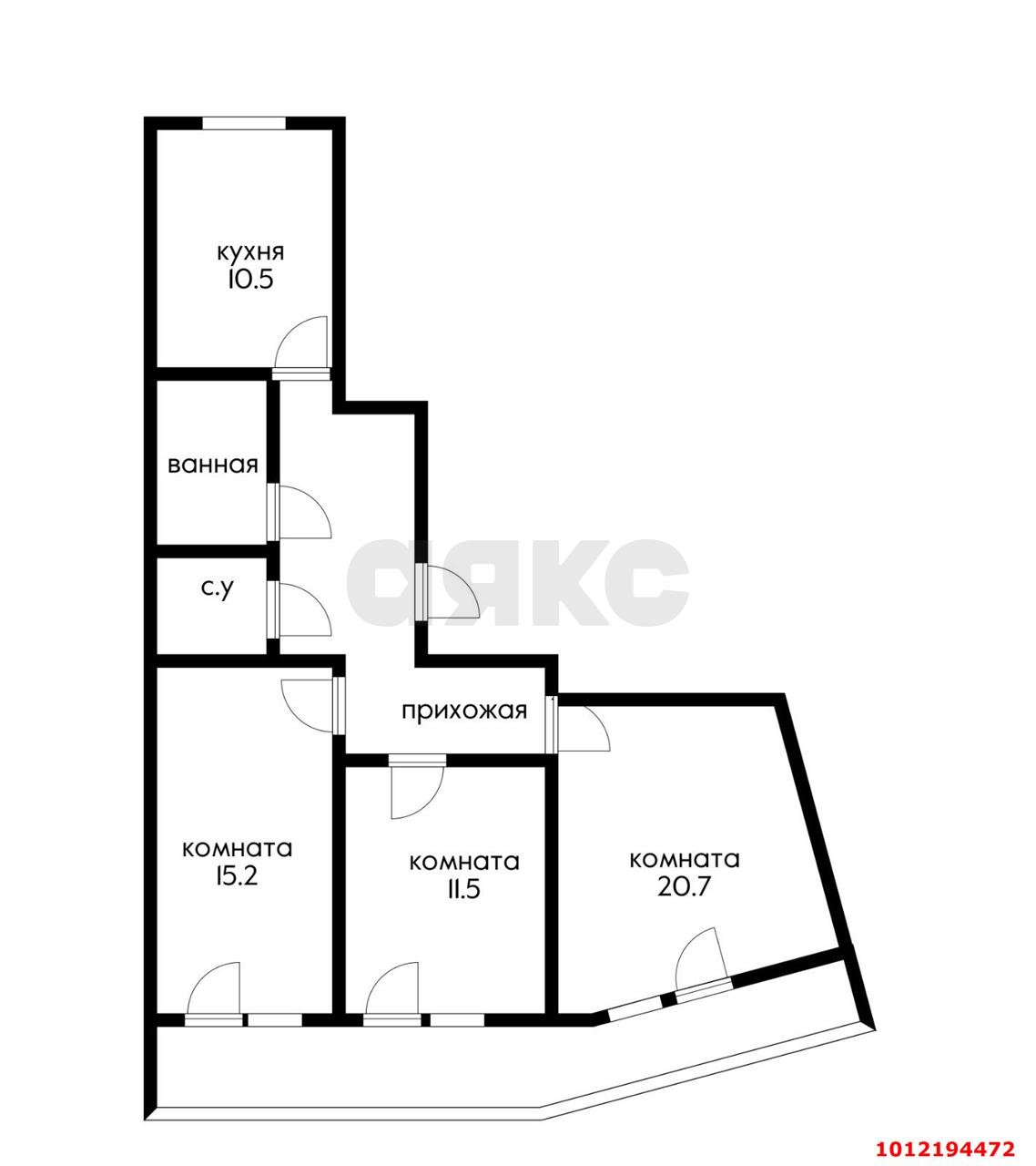 Фото №7: 3-комнатная квартира 87 м² - Краснодар, жилой комплекс Фонтаны, ул. Воронежская, 47/11