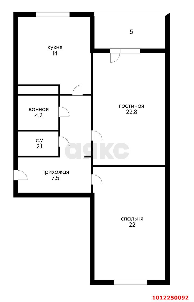 Фото №2: 2-комнатная квартира 80 м² - Краснодар, Центральный, ул. Леваневского, 187