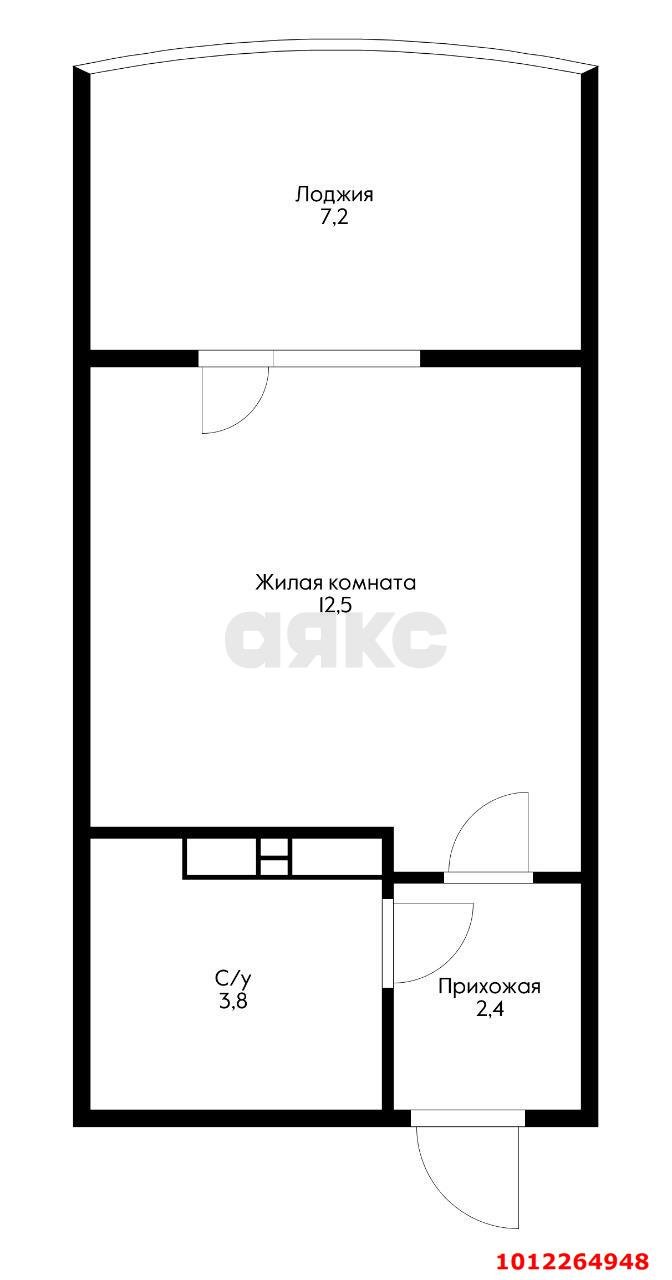 Фото №2: Студия 22 м² - Краснодар, жилой комплекс Самолёт-4, ул. Ивана Беличенко, 89