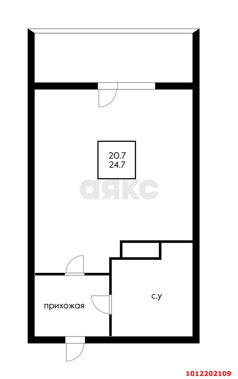 Фото №2: Студия 24 м² - Краснодар, жилой комплекс Самолёт-2, ул. Западный Обход, 57к2