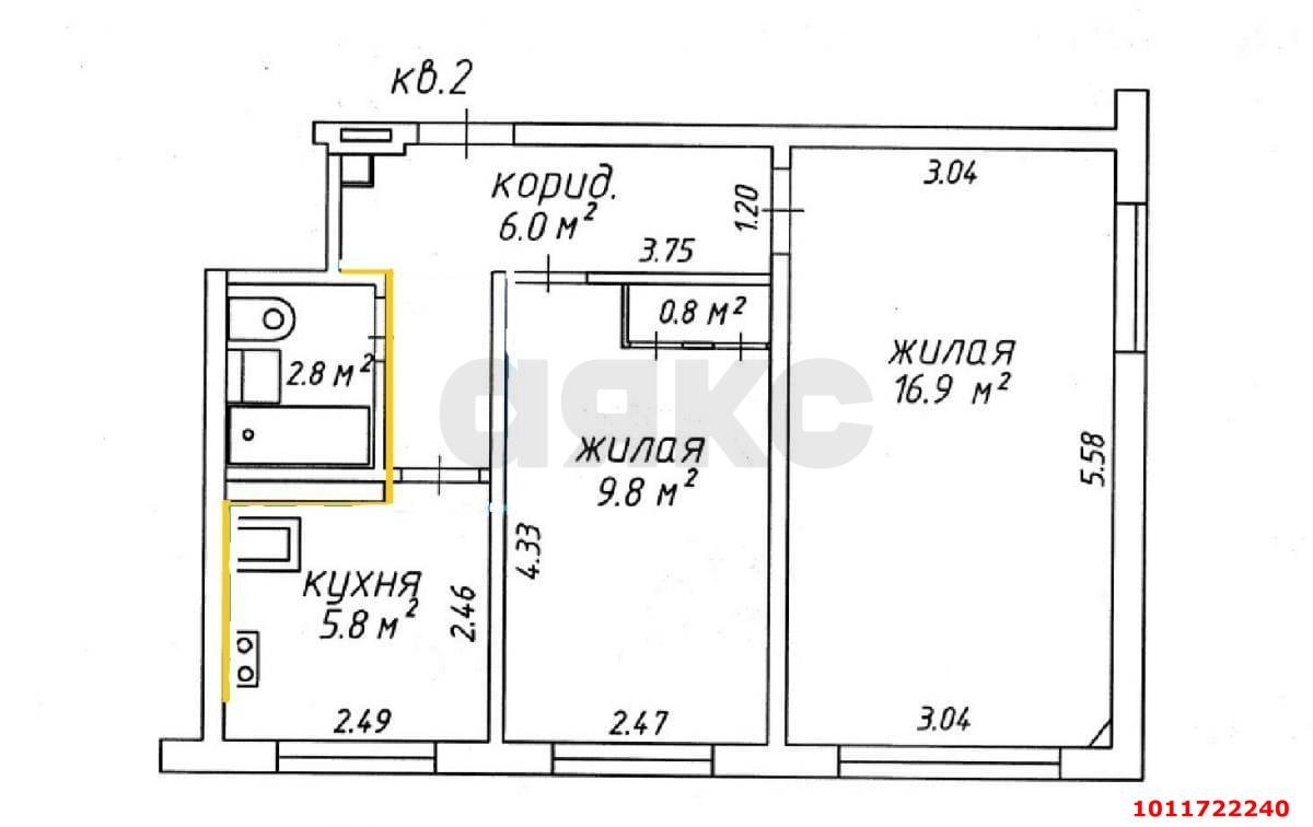 Фото №7: 2-комнатная квартира 43 м² - Краснодар, Черёмушки, ул. Стасова, 146