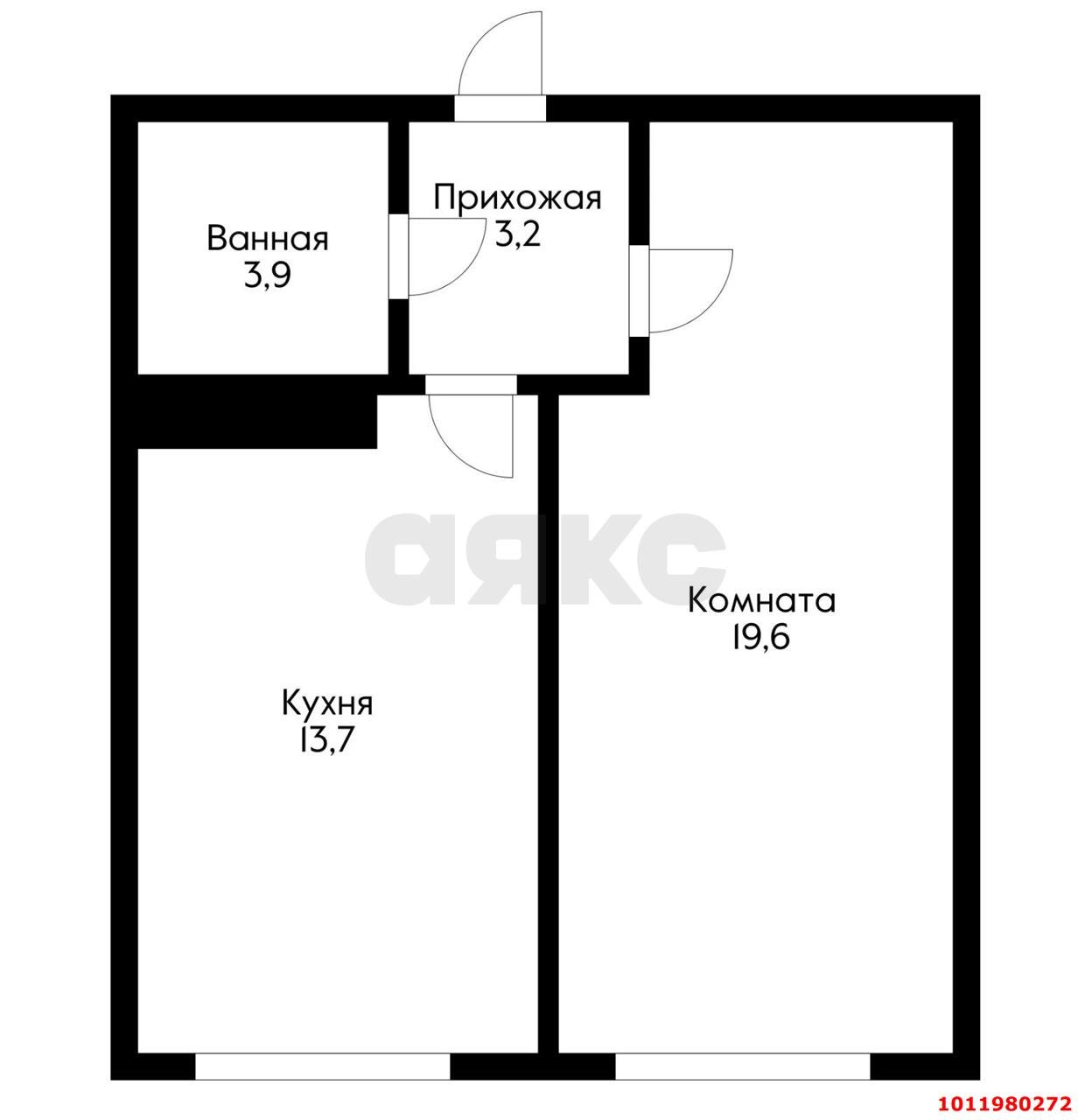 Фото №3: 1-комнатная квартира 40 м² - Новая Адыгея, жилой комплекс Мега-Победа 2, ул. Песочная, 1к4