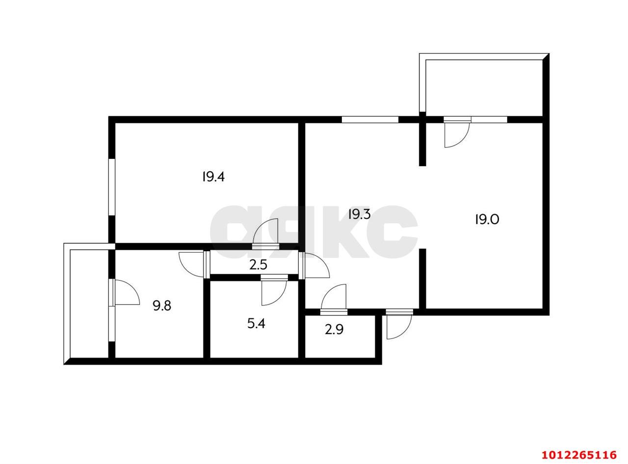 Фото №10: 3-комнатная квартира 84 м² - Краснодар, Фестивальный, ул. Монтажников, 5