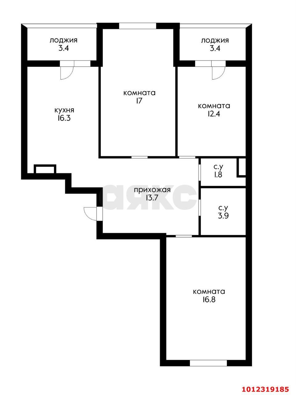 Фото №19: 3-комнатная квартира 89 м² - Краснодар, Достояние, ул. Григория Булгакова, 6