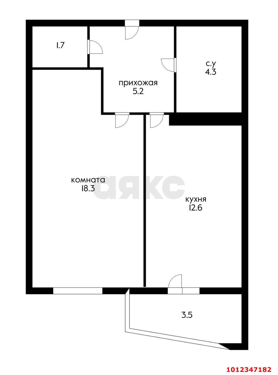 Фото №2: 1-комнатная квартира 45 м² - Краснодар, Фестивальный, 