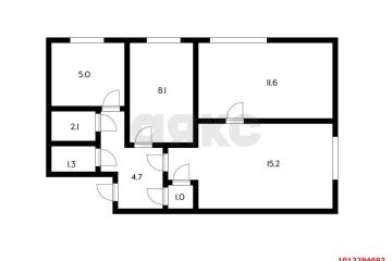 Фото №1: 3-комнатная квартира 49 м² - Энем, ул. Седина, 49