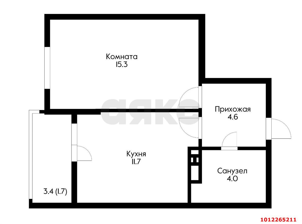 Фото №13: 1-комнатная квартира 37 м² - Краснодар, жилой комплекс Южане, ул. Даниила Смоляна, 65к2