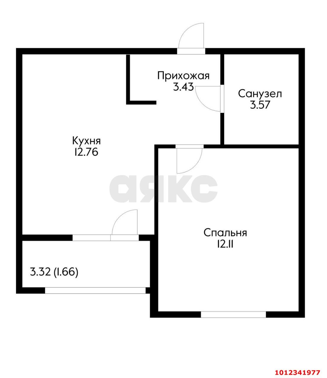 Фото №5: 1-комнатная квартира 33 м² - Краснодар, жилой комплекс Облака, ул. имени Генерала Корнилова, 9к3