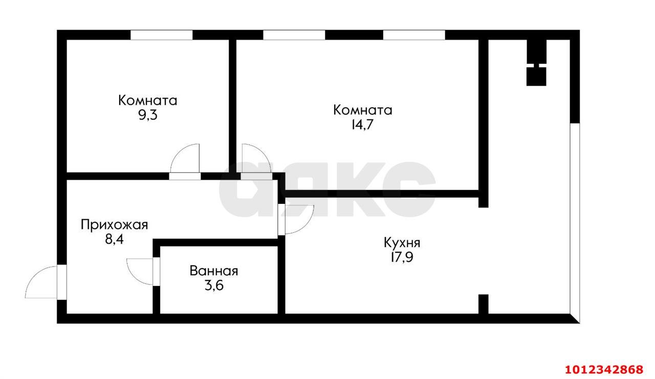 Фото №9: 2-комнатная квартира 53 м² - Калниболотская, ул. Пушкина, 45