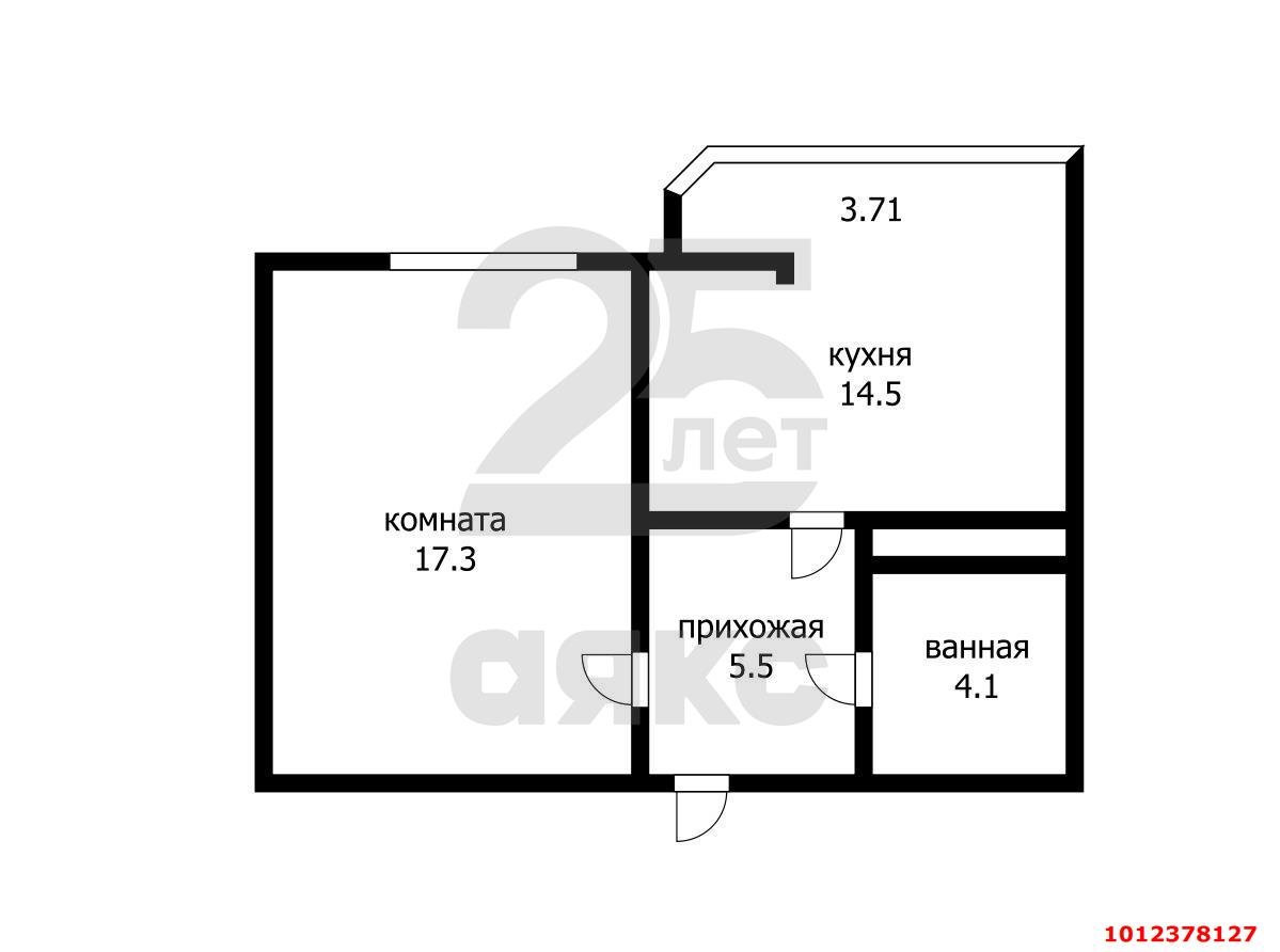 Фото №9: 1-комнатная квартира 45 м² - Яблоновский, ул. Космическая, 88/2к11