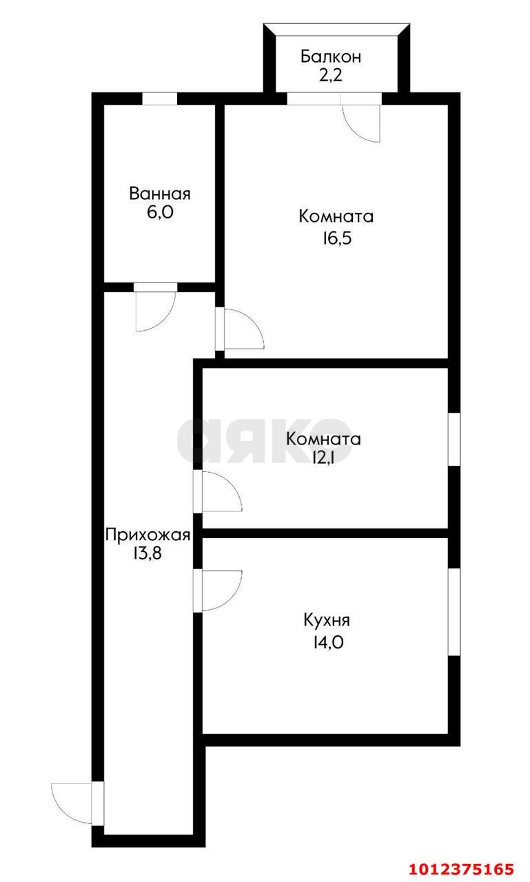 Фото №12: 2-комнатная квартира 64 м² - Краснодар, Музыкальный, ул. Аксайская, 61