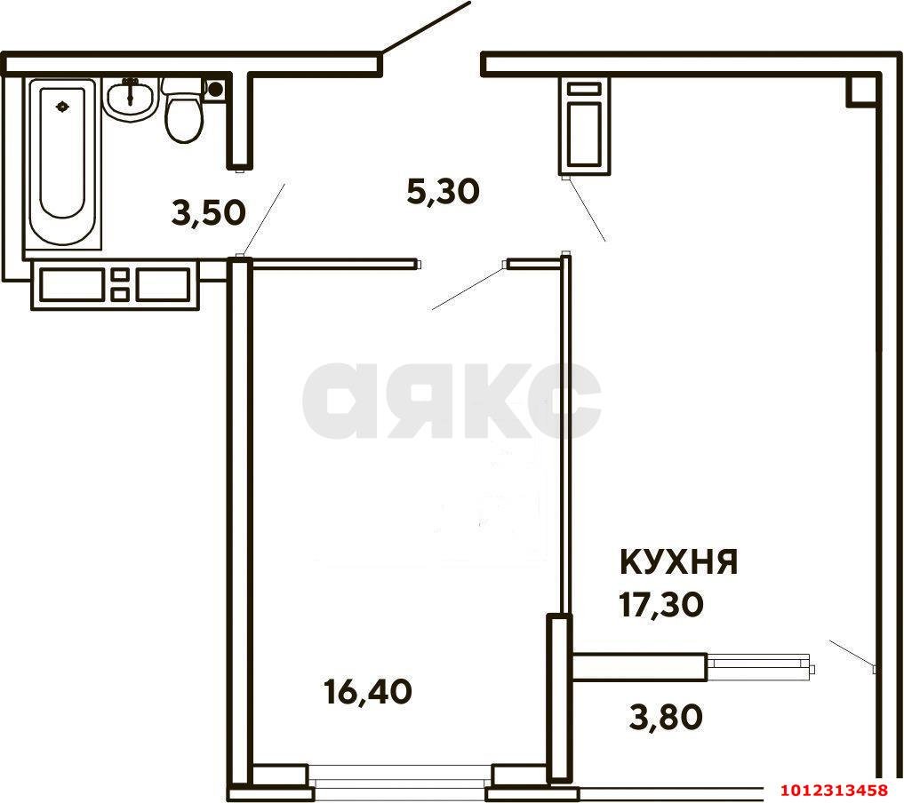 Фото №1: 1-комнатная квартира 46&nbsp;м², 16/16&nbsp;эт. - Краснодар, Прикубанский внутригородской округ, мкр. жилой комплекс Самолёт, ул. Западный Обход, 39/2к4