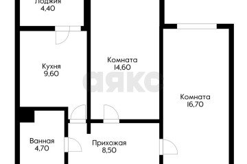 Фото №2: 2-комнатная квартира 54 м² - Краснодар, мкр. жилой комплекс Дружный, ул. Адмирала Серебрякова, 3к3