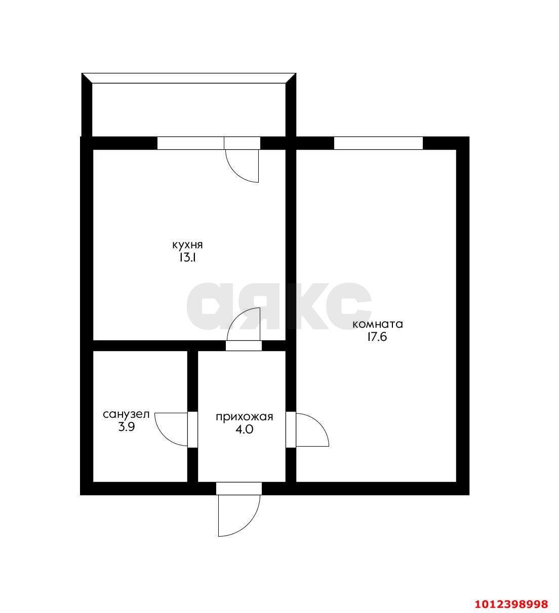 Фото №2: 1-комнатная квартира 41 м² - Яблоновский, ул. Гагарина, 148/1к9