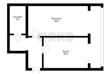 Фото №3: 1-комнатная квартира 54 м² - Российский, мкр. Прикубанский внутригородской округ, ул. 2-я Тверская, 2/1