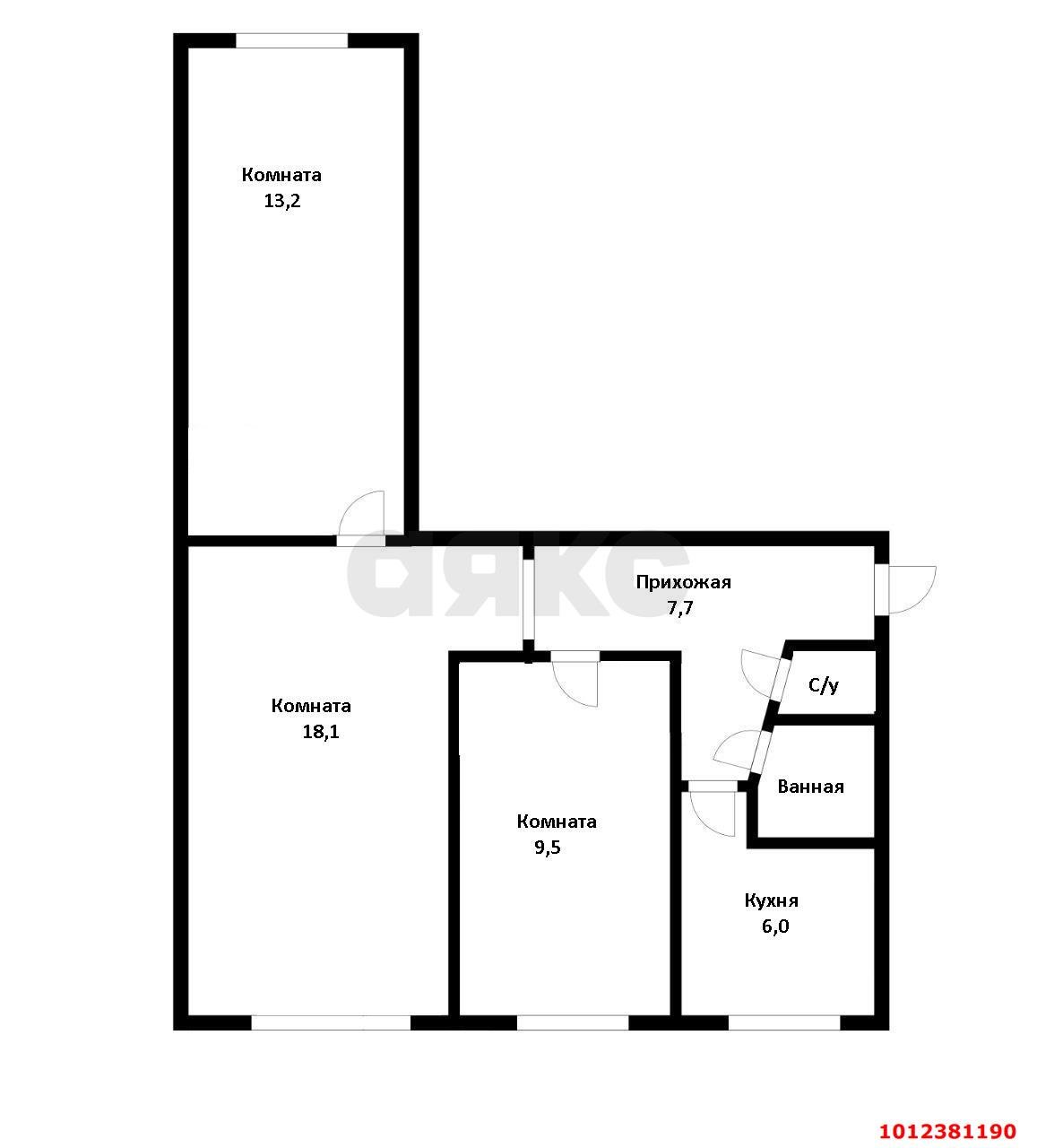 Фото №3: 3-комнатная квартира 62 м² - Краснодар, Фестивальный, ул. Гагарина, 83