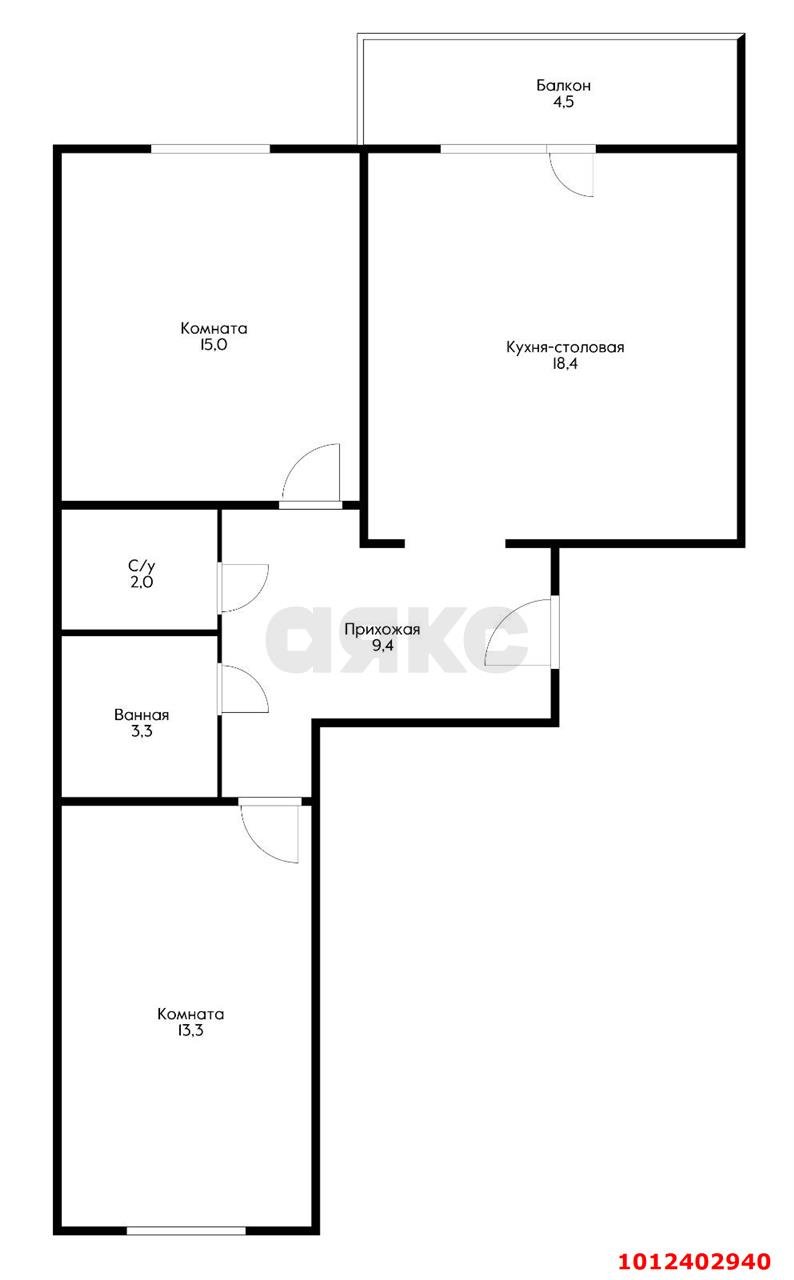 Фото №4: 2-комнатная квартира 64 м² - Краснодар, жилой комплекс Стрижи, ул. Автолюбителей, 1Г