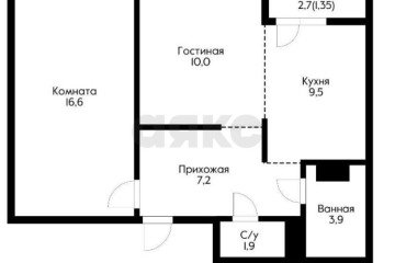 Фото №2: 2-комнатная квартира 54 м² - Краснодар, мкр. жилой комплекс Новелла, ул. Питерская, 40