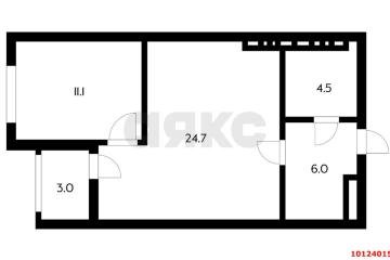 Фото №1: 1-комнатная квартира 46&nbsp;м², 7/8&nbsp;эт. - Краснодар, ж/р Новознаменский, ул. Войсковая, 4к12