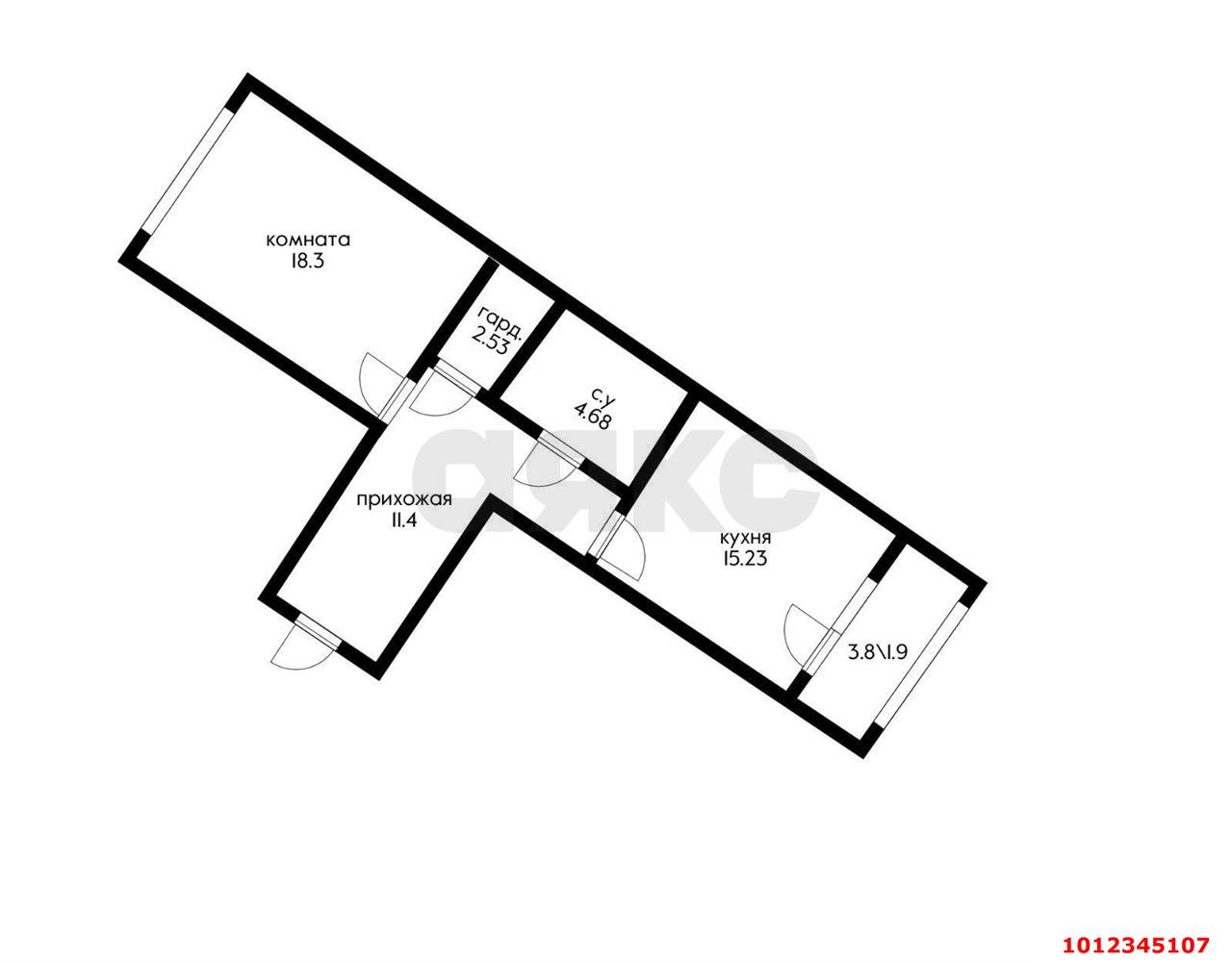 Фото №3: 1-комнатная квартира 55 м² - Краснодар, жилой комплекс Аврора, ул. имени Дзержинского, 95