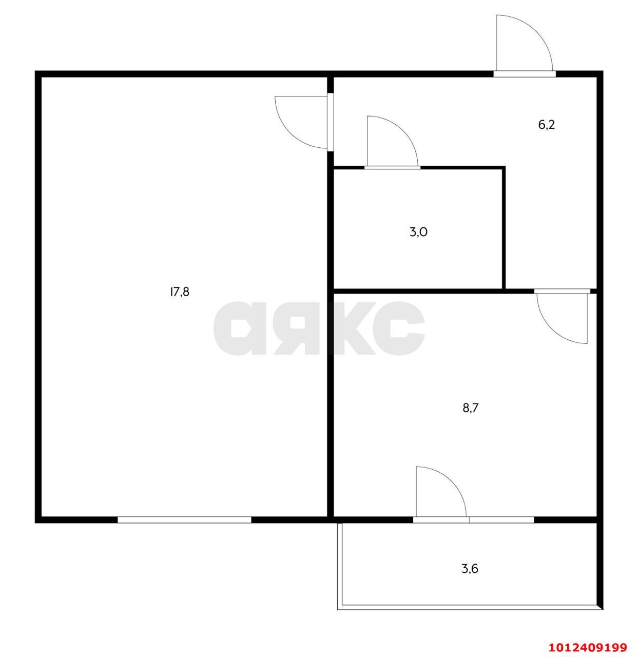 Фото №10: 1-комнатная квартира 37 м² - Краснодар, Музыкальный, ул. имени Ф.И. Шаляпина, 31А