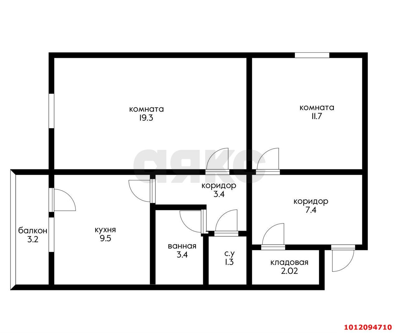 Фото №3: 2-комнатная квартира 59 м² - Краснодар, Почтовый, ул. имени Валерия Гассия, 18