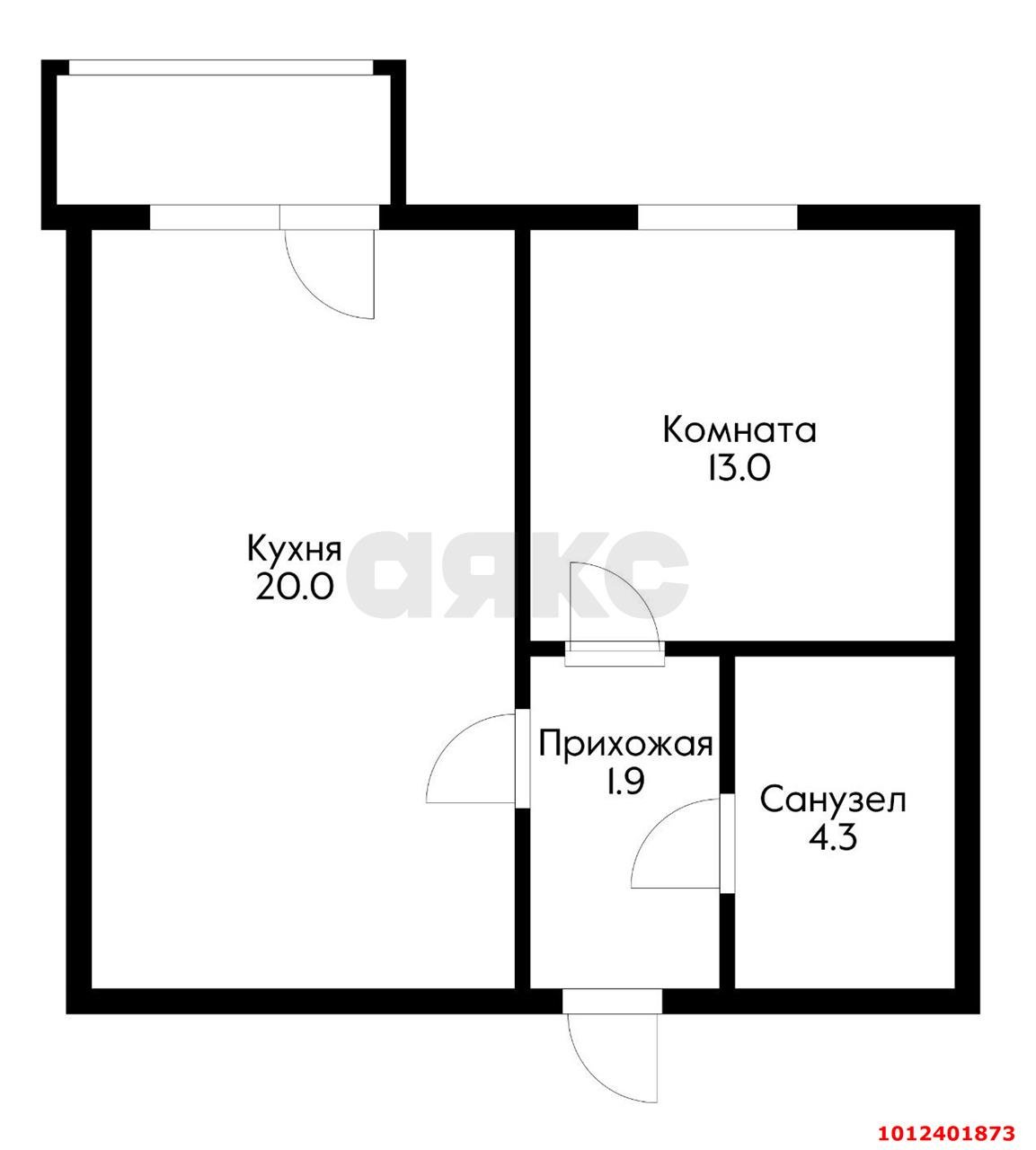 Фото №14: 1-комнатная квартира 42 м² - Российский, Прикубанский внутригородской округ, ул. Бигдая, 15