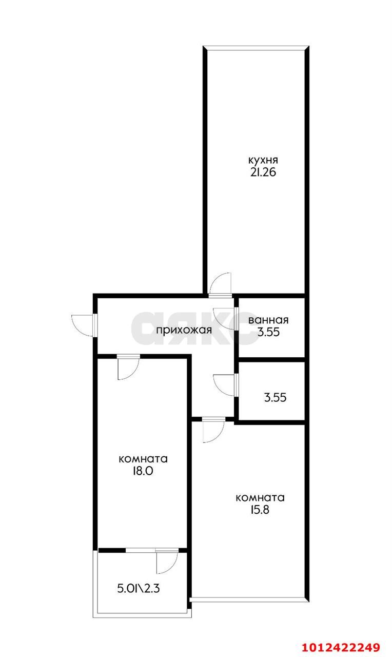 Фото №6: 2-комнатная квартира 75 м² - Краснодар, жилой комплекс Калина-парк, ул. Генерала Петрова, 2/Алит1