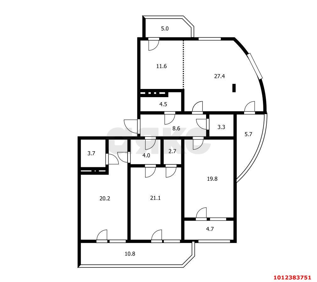 Фото №19: 4-комнатная квартира 158 м² - Краснодар, Завод Измерительных Приборов, ул. Зиповская, 5/3