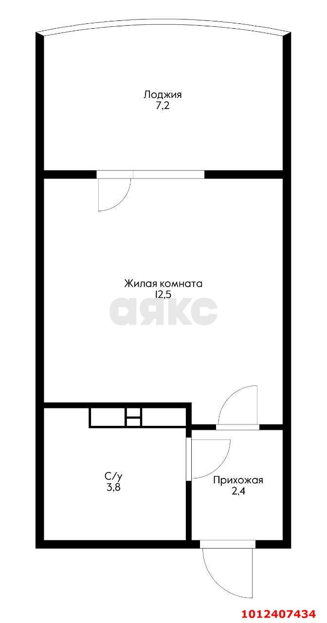 Фото №6: Студия 22 м² - Краснодар, жилой комплекс Самолёт-4, ул. Ивана Беличенко, 89