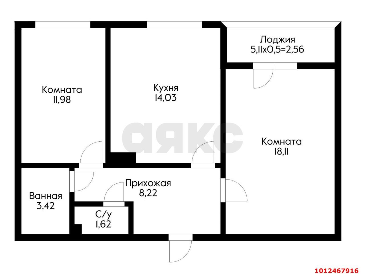 Фото №18: 2-комнатная квартира 60 м² - Краснодар, жилой комплекс Португалия, ул. Ольденбуржская, 11